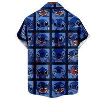 Летниот цртан филм Bangyanf Lilo & Stitch Special Print Mirtsид кошула за мажи за мажи