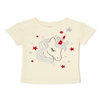 Графичка маица за деца со кратки ракави, големини 4-10