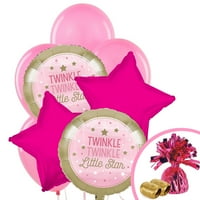 Снабдување со розова забава на Twinking Twinking Little Star - букет со балон