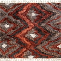 Нулум Алесија Апстрактна дијамантска бушава подрачје за килим, 8 '10 12', мулти