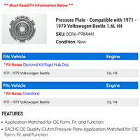 Плоча под притисок-Компатибилна Со-Фолксваген Буба 1.6 Л Ч 1978