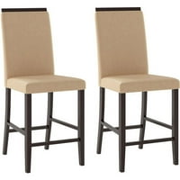 Корлинг бистро трпезариски столици со ткаенина седиште, сет од 2