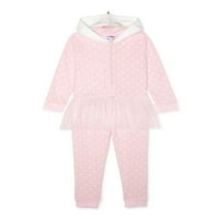 Btween Girls Unicorn Pajama Hooded Sleepter, големини 4-12