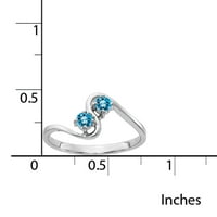 Примарно Злато Карат Бело Злато Син Топаз Прстен