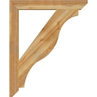 Ekena Millwork 4 W 34 D 42 H Funston Slat Rough Sawn Bracket, западен црвен кедар