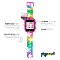 Smartwatch за девојки Playzoom - Multicolor Glitter Star