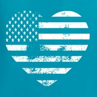 Диви Боби Сад Знаме Срце Америка Американска Гордост Мажи Графичка Маичка, Лесна Тиркизна, 3x-Голема