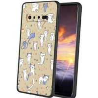 Компатибилен Со Samsung Galaxy S10+ Плус Телефон Случај, Мачки-Случај Силиконски Заштитни За Тинејџерка Момче Случај За Samsung Galaxy S10+ Плус