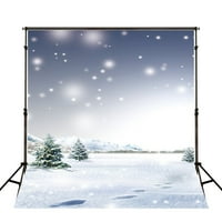 GreenDecor Полистер 5x7ft Зимска Сцена Фотографија Позадини Ѕвезденото Небо Снег Сцена Позадина За Фотографирање Позадина Реквизити