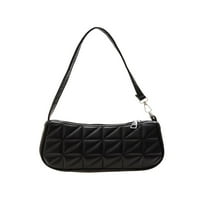 Pinfect мода жени PU геометриска шема втиснуваат торбички со рамо, обични торби за подметнување