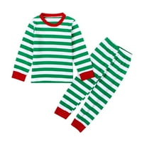 Момчиња Момчиња Девојчиња Пижами Деца Бебешки Костум Пижами Божиќна Облека За Спиење Маица Со Пруги Облека Облека Поставена За 3 Години