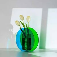 од акрилна вазна, декорација на контејнери со кружни цвеќиња дома креативен модерен минималистички уметнички дизајн отпорен
