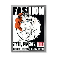 Дизајн на „Стил страст“, ​​мода мода на мода IV 'Гроздобер врамен уметнички принт